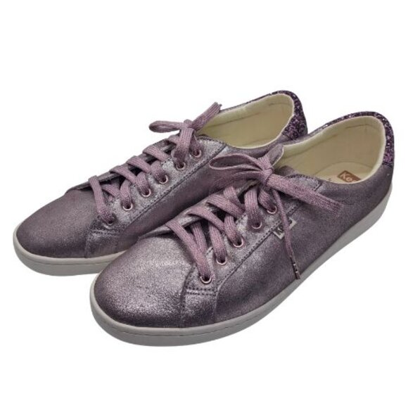 Keds Kate Spade Leather Ace Metallic Glitter Sneakers - Picture 3 of 9